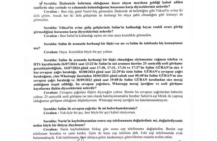 Narin'in yengesi Hediye Güran'ın ifadesi ortaya çıktı - 7. Resim