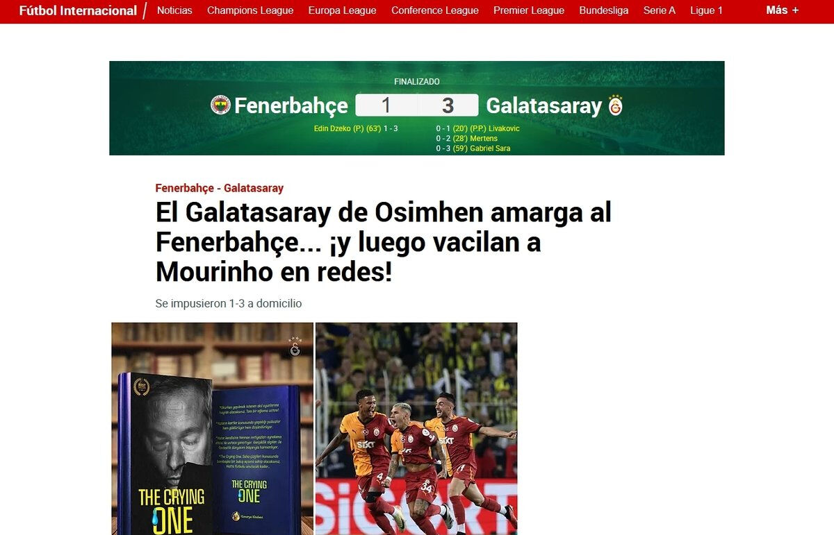 Fenerbahçe-Galatasaray derbisi dünya basınında manşetlere taşındı: Fenerbahçe, Galatasaray karşısında küçük düştü - 2. Resim