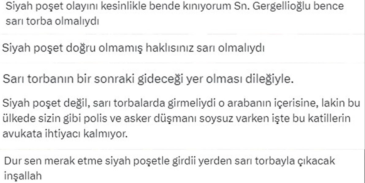 &Ouml;mer Faruk Gergerlioğlu'ndan polis katiline giydirilen &ccedil;&ouml;p poşetiyle ilgili skandal paylaşım! - 1. Resim
