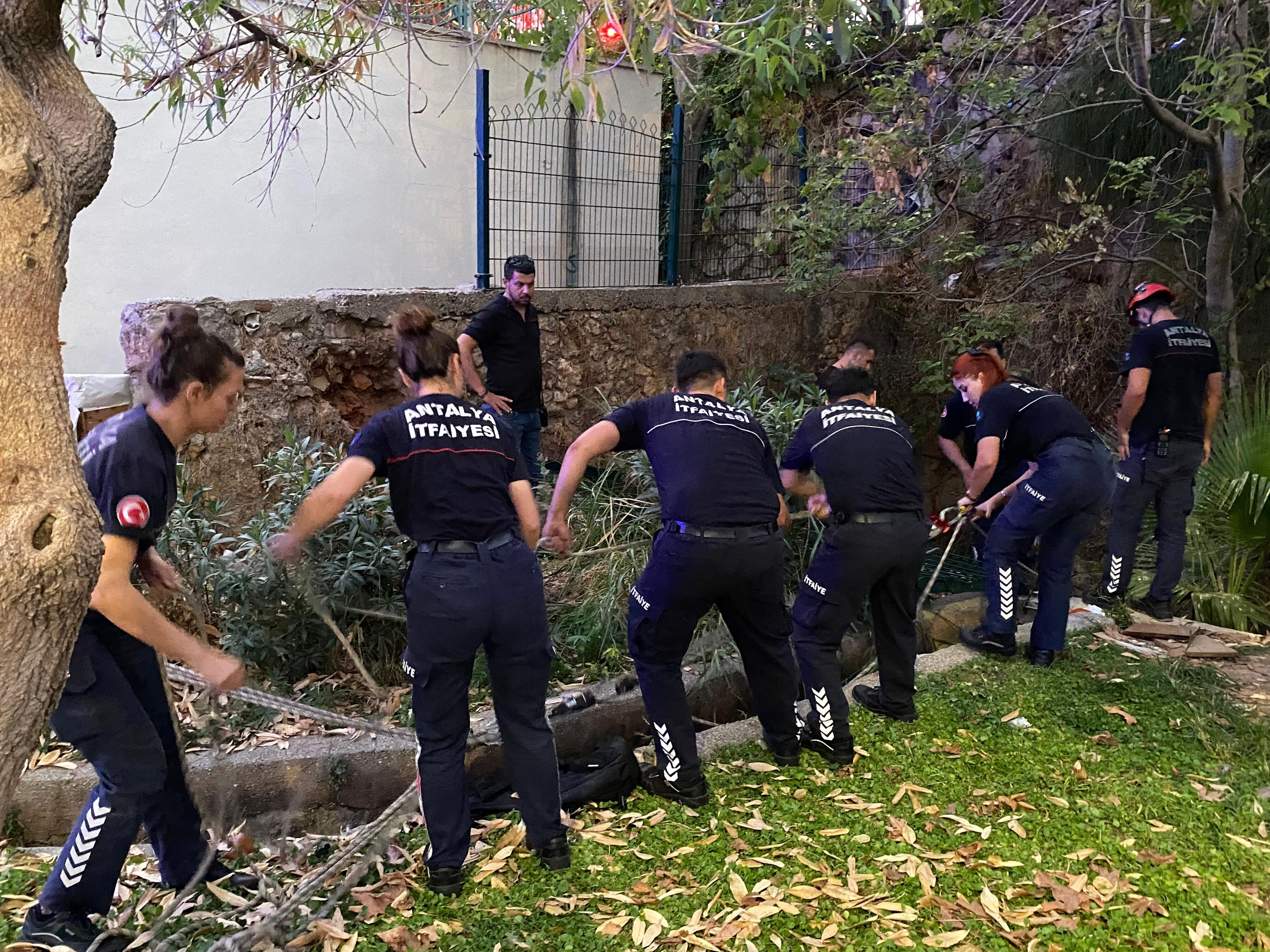 Film sahnelerini aratmayan kurtarma operasyonu! Uçurumdan düşen adamın imdadına itfaiye yetişti - 1. Resim