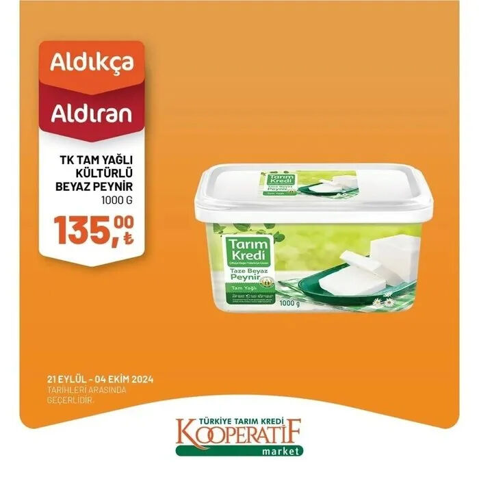 Tarım kredi kooperatifi'nde 24 Eylül-4 Ekim indiriminde neler var? Beyaz peynir, süt, tereyağı... Tarım kredi kooperatifi'nde 24 Eylül-4 Ekim indiriminde neler var? Beyaz peynir, süt, tereyağı... - 11. Resim