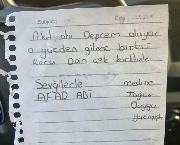 Bitlisli çocuklardan AFAD'a duygulandıran mektup: Gitmeyin, bizi koruyun! - 3. Resim