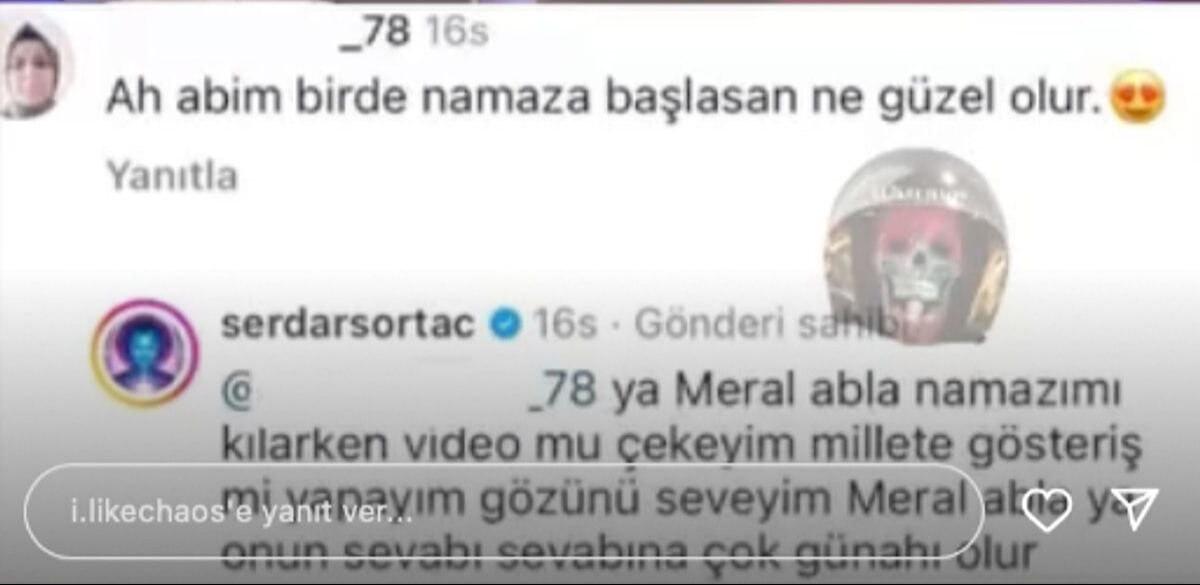 Serdar Ortaç “Namaza başlasan ne güzel olur” diyen takipçisine kayıtsız kalamadı, cevap hemen geldi - 2. Resim