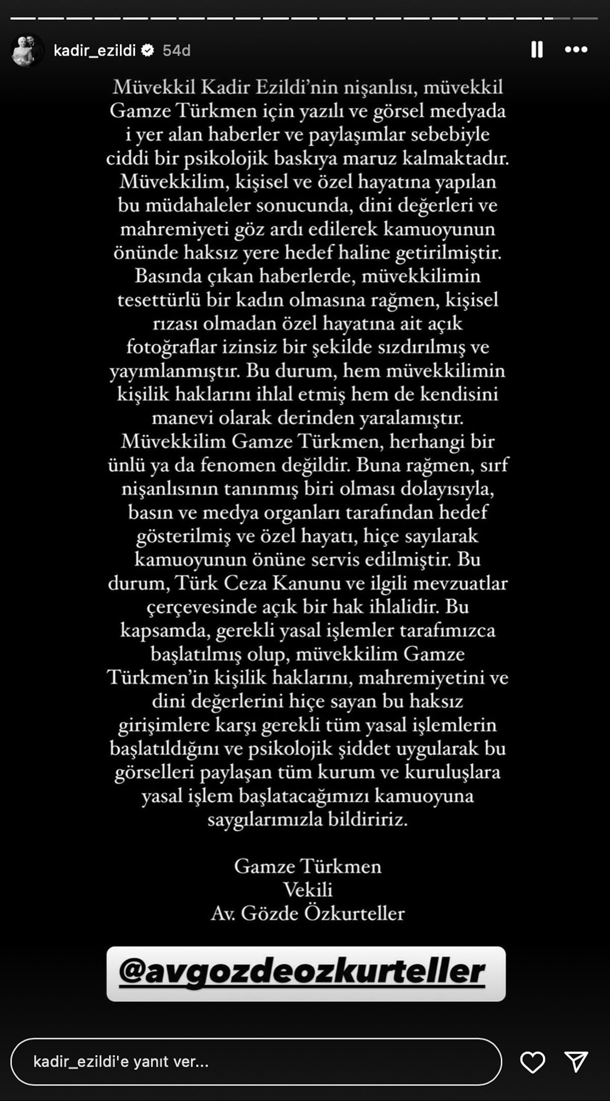 Kadir Ezildi'nin nişanlısının başörtüsüz halini yayınlamışlardı! Açıklaması olay oldu: “Özrü kabahatinden büyük” - 2. Resim