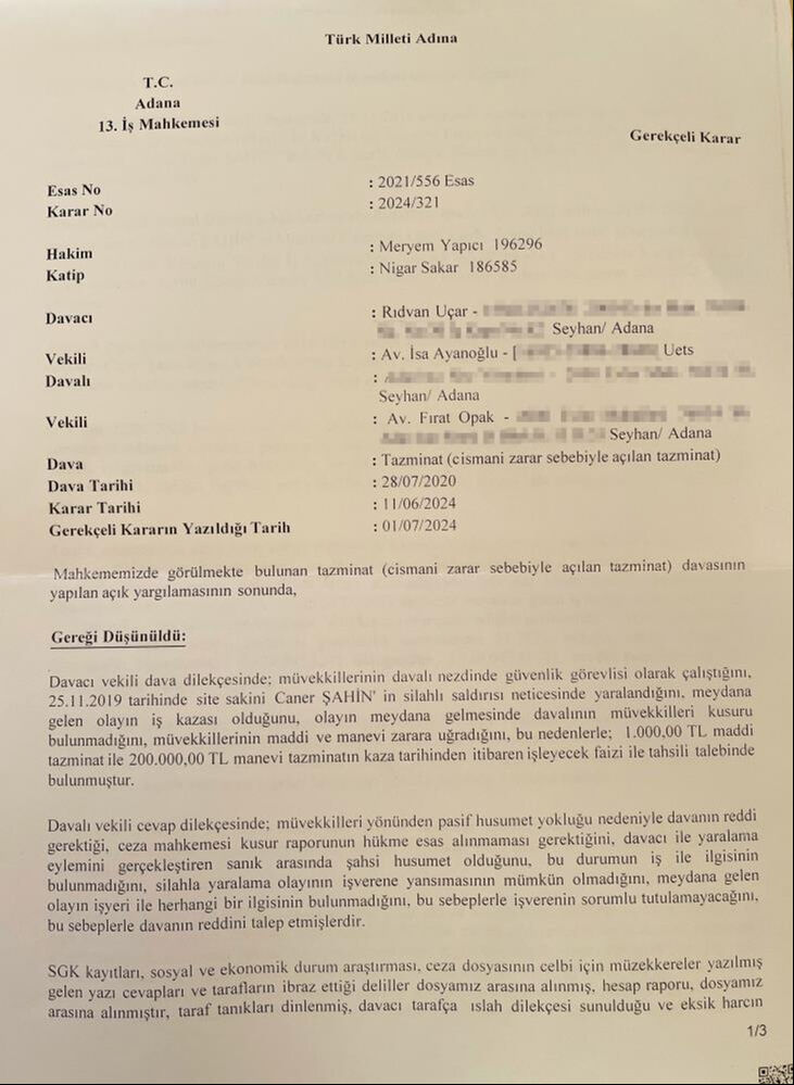 Adana'daki kavgada fel&ccedil; kalan g&ouml;revli i&ccedil;in atılan 'tacizci' iddiasına belgeli cevap - 3. Resim