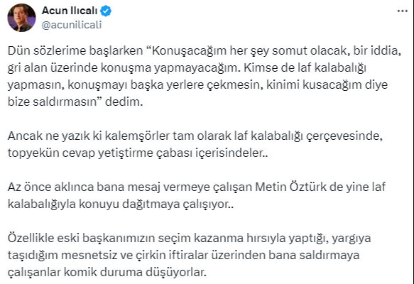 Fenerbahçe-Galatasaray arasındaki gerginlik büyüyor! Acun Ilıcalı ve Metin Öztürk'ten peş peşe açıklama - 3. Resim