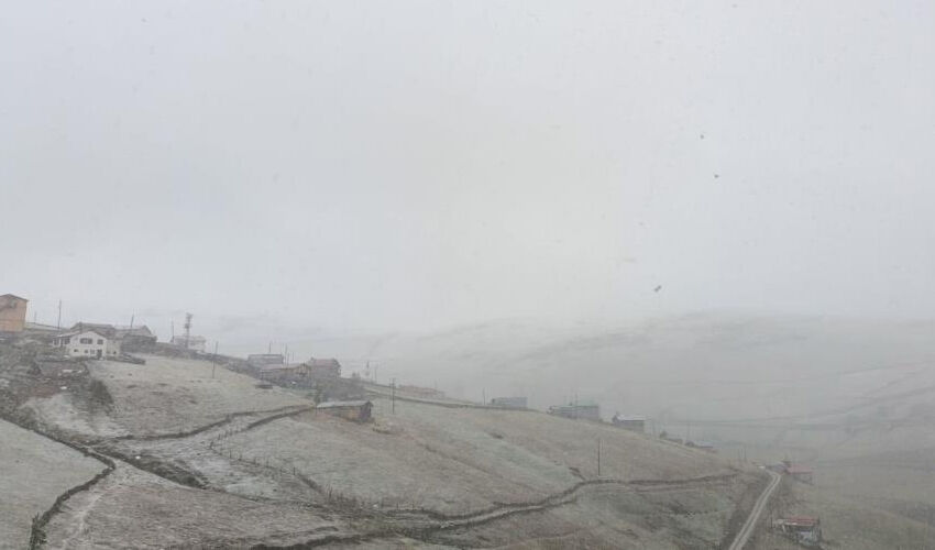 Trabzon’a mevsimin ilk karı lapa lapa geldi! Sıcaklıklar birden düştü - 3. Resim