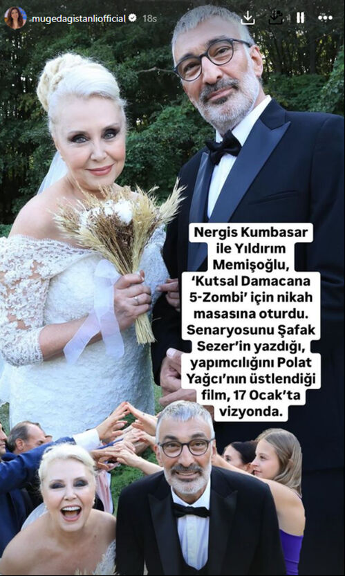 Yıldırım nikâhı! Ünlü oyuncu Nergis Kumbasar ile Yıldırım Memişoğlu nikah masasına oturdu - 3. Resim