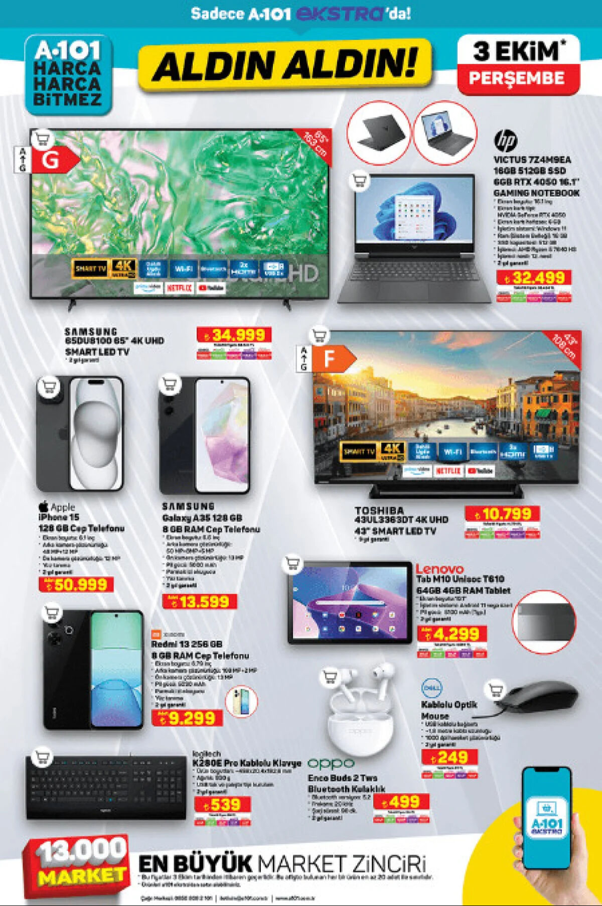 Uygun fiyatlı telefon arayanlara müjde! A101'den kaçırılmayacak fırsat Uygun fiyatlı telefon arayanlara müjde! A101'den kaçırılmayacak fırsat - 1. Resim