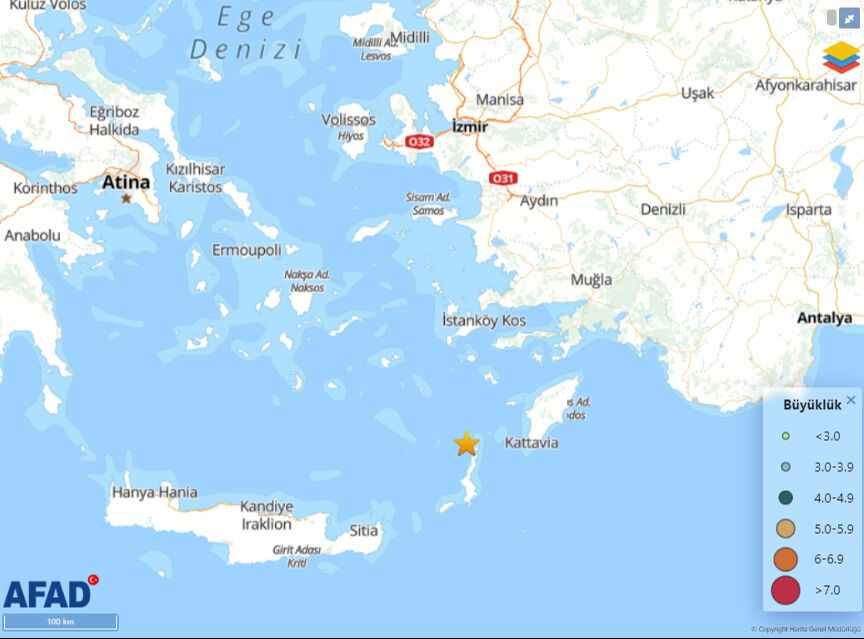 Muğla Datça açıklarında korkutan deprem! AFAD ve Kandilli ilk verileri açıkladı - 1. Resim