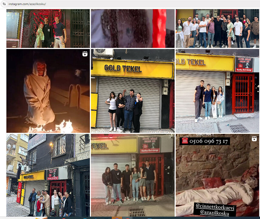 Türkiye İstanbul'daki vahşeti konuşurken... İzmir'de sokak ortasında skandal görüntülerin ardından valilik harekete geçti Balkondan parçalanmış vücut sarkıttılar! İzmir'de satanizm reklamı yapan korku evi tepki çekti - 5. Resim