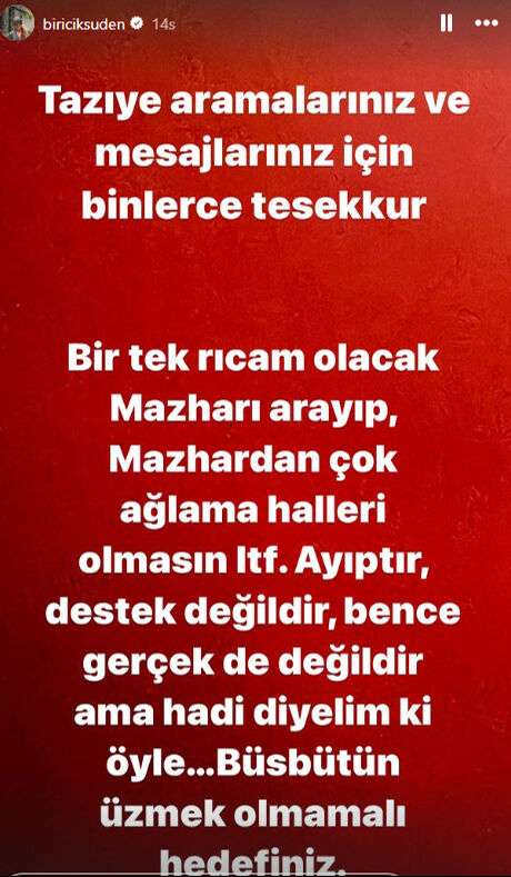 Mazhar Alanson’u taziye için arayanlara eşi Biricik Suden sert çıktı! Sosyal medyada eleştiri yağdı Mazhar Alanson’u taziye için arayanlara eşi Biricik Suden sert çıktı! Sosyal medyada eleştiri yağdı - 2. Resim
