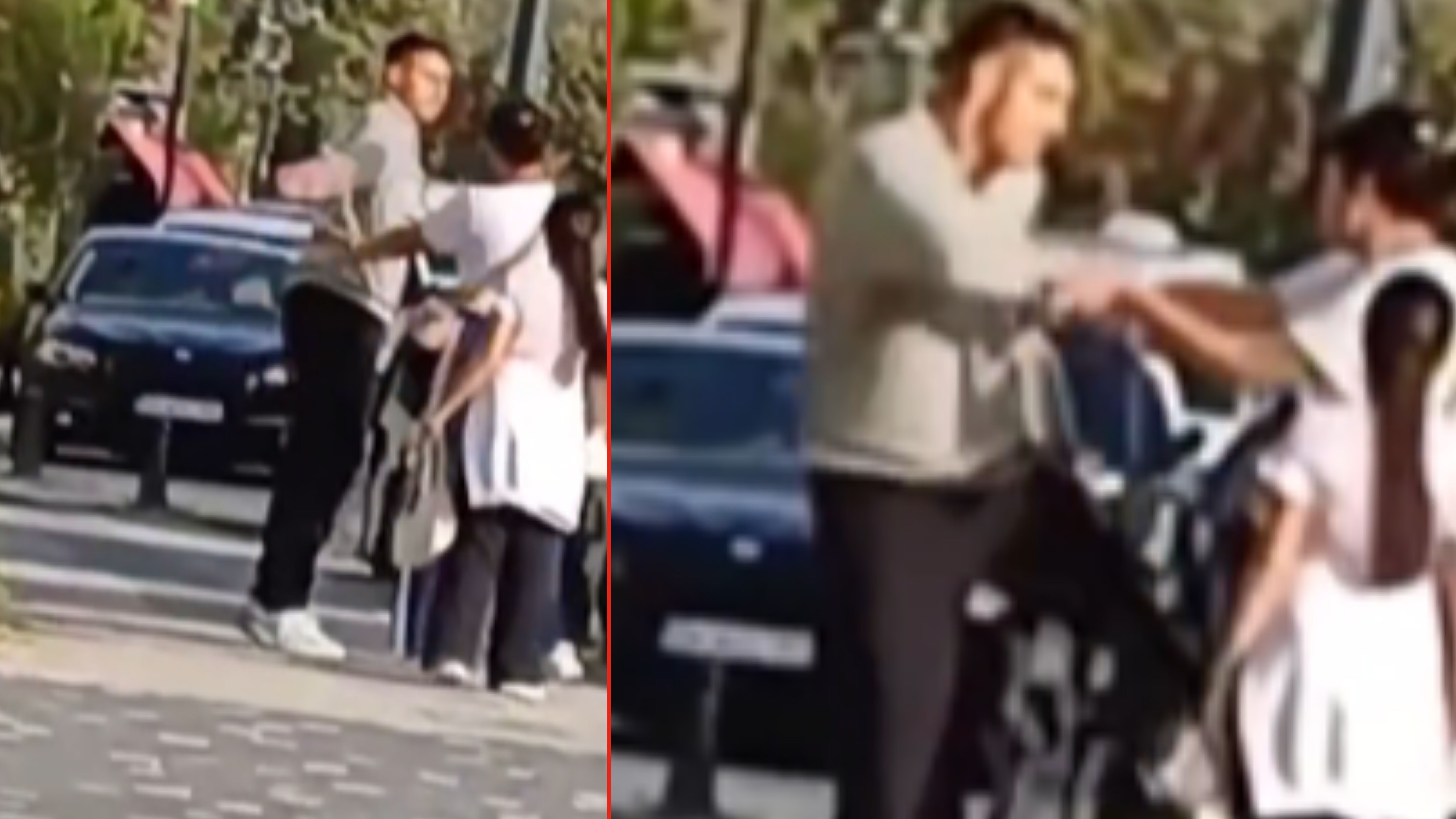 Silivri'de kan donduran görüntüler! Eşini çocuğunun önünde tekme tokat darp etti - 1. Resim