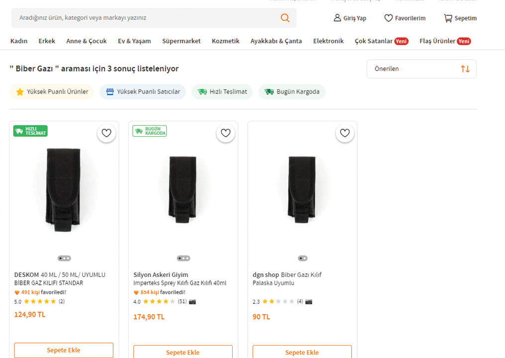 Biber gazındaki fahiş fiyatlara büyük tepki! e-alışveriş siteleri fırsatçıların ilanlarını kaldırdı Biber gazındaki fahiş fiyatlara büyük tepki! e-alışveriş siteleri fırsatçıların ilanlarını kaldırdı - 5. Resim