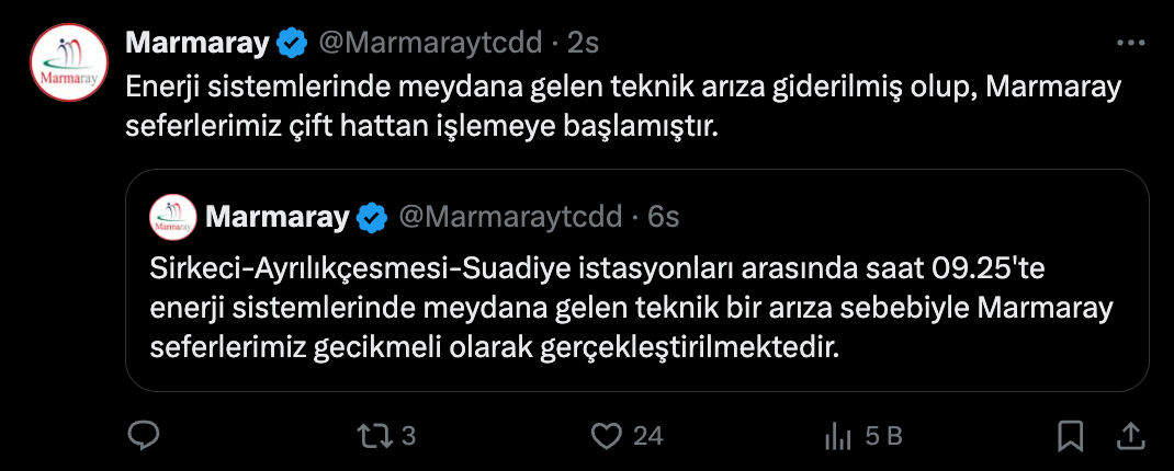 Marmaray'ın çift hattan çalışmaya devam edeceği duyuruldu - 2. Resim