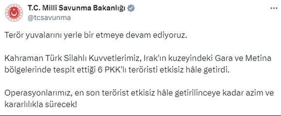 Türk Silahlı Kuvvetleri Gara ve Metina'yı bombaladı! 6 PKK'lı terörist öldürüldü - 3. Resim
