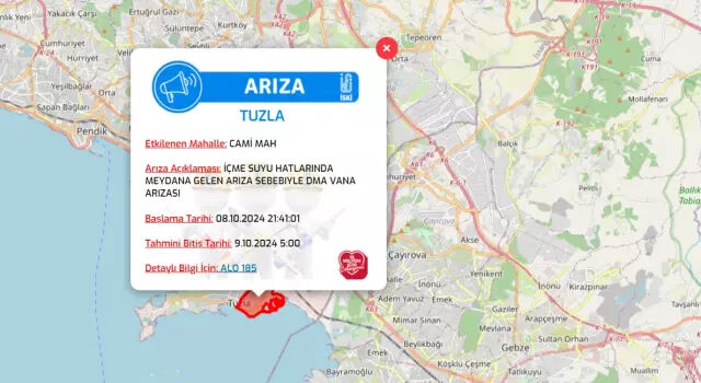 İstanbul Tuzla’da su kesintisinin biteceği saat belli oldu   - 2. Resim