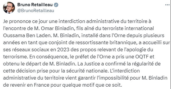 Usame Bin Ladin'in büyük oğluna Fransa'ya giriş yasağı getirildi - 1. Resim