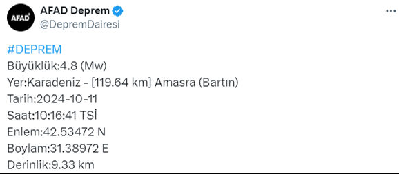 Amasra'da 4,8 büyüklüğünde deprem! AFAD son dakika duyurdu - 2. Resim