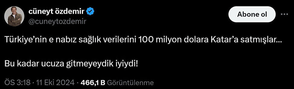 e-Nabız Katarlılara mı satıldı? Sağlık Bakanlığı'ndan Cüneyt Özdemir'in iddiasına yalanlama - 2. Resim