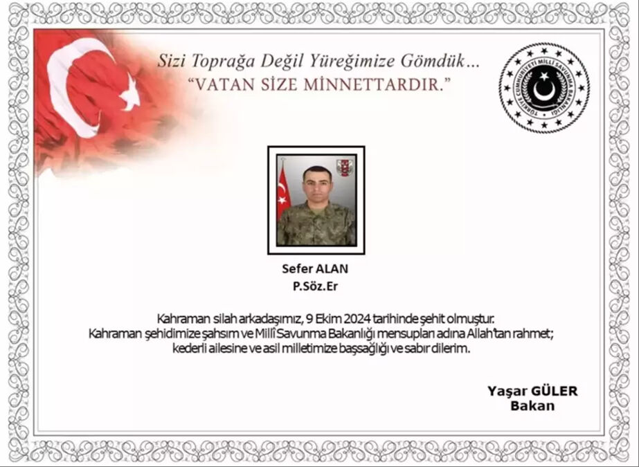 Şehit Sefer Alan kimdir, kaç yaşında?  - 1. Resim