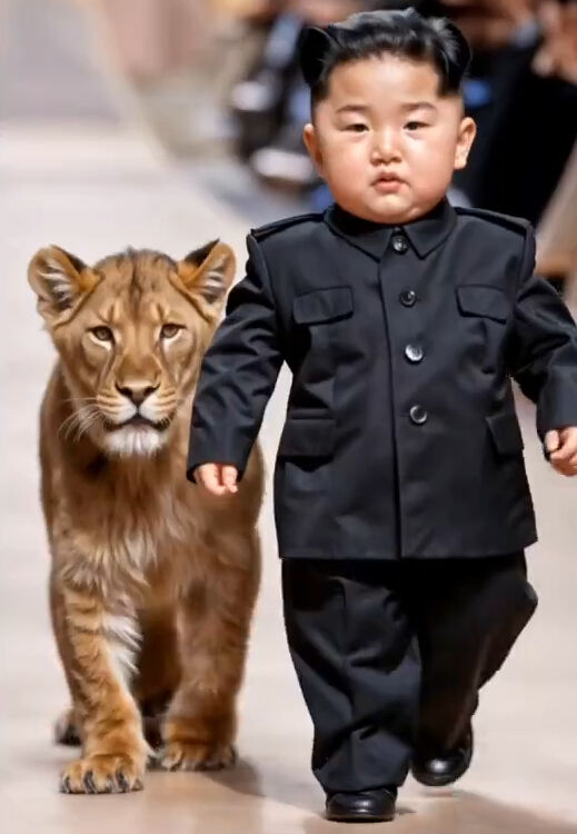 Ülkelerin liderlerinin bebeklik halleriyle defile! Meloni, Trump, Putin ve Kamala podyumda yürüdü - 1. Resim