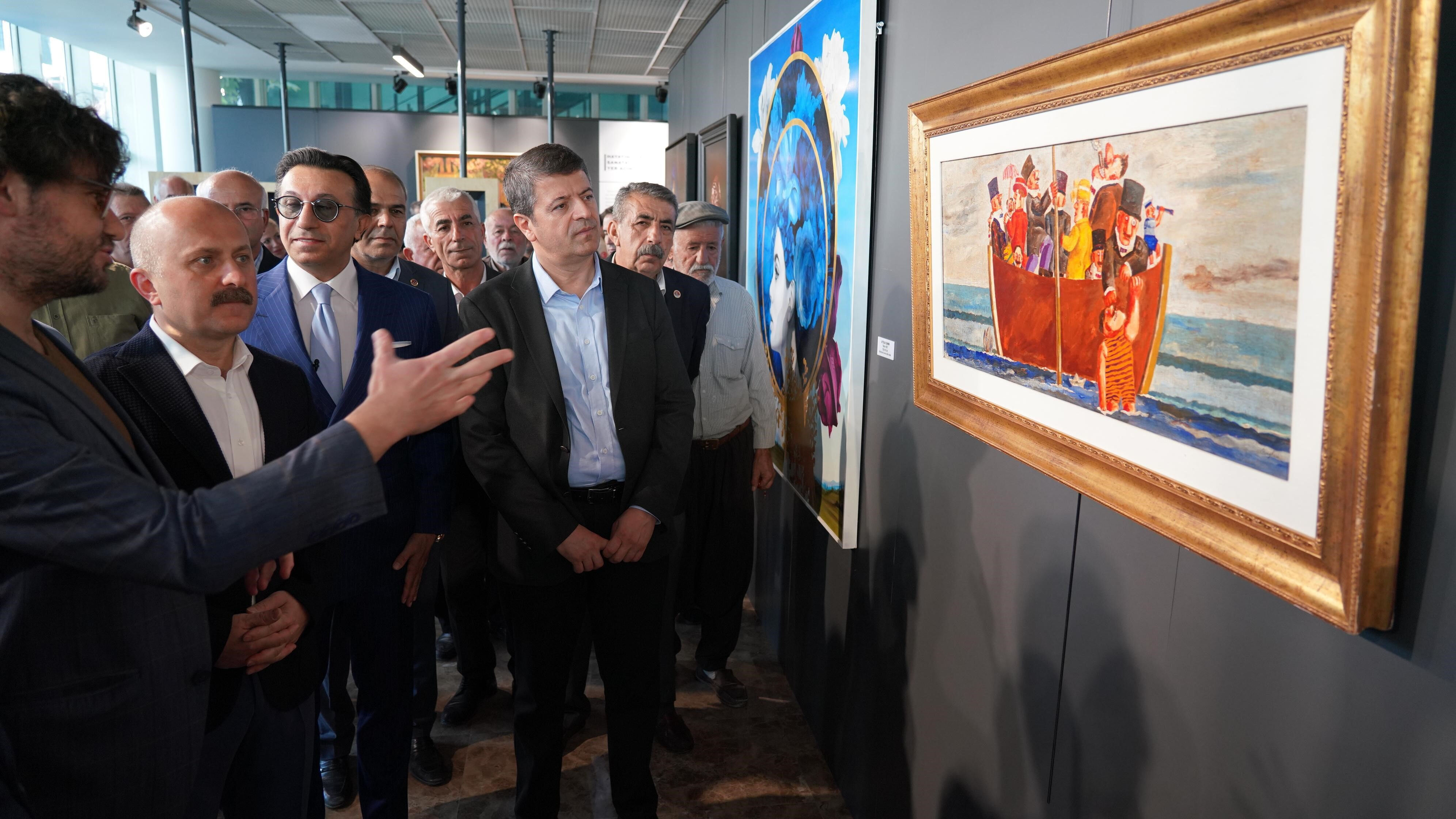 Adıyamanlı dayılar İtalyan ressamların sergisine yorumlarıyla damga vurdu - 1. Resim