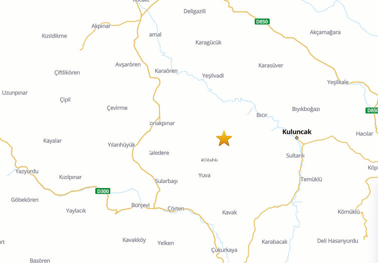 Sivas'ta deprem meydana geldi! AFAD depremin büyüklüğünü açıkladı - 1. Resim