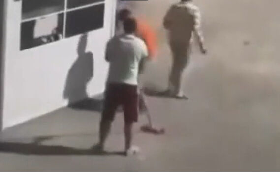 Yaban domuzu Sarıyer'de işçilere saldırdı! Vahşi hayvan bir işçiyi ısırırken, diğerleri damacana ve süpürge ile domuza vurdu - 3. Resim