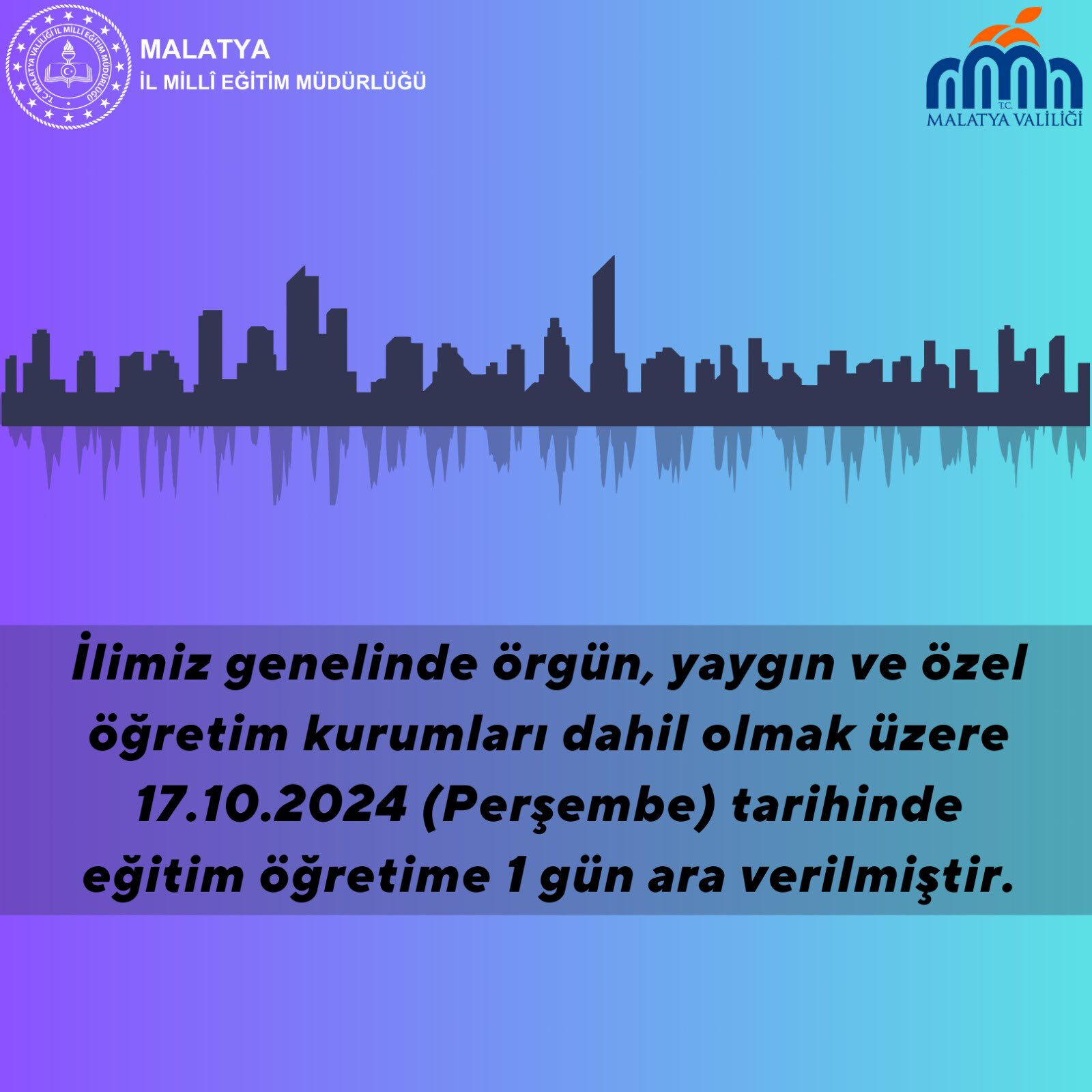 5,9 büyüklüğünde depremin yaşandığı Malatya'da okullar tatil edildi - 1. Resim