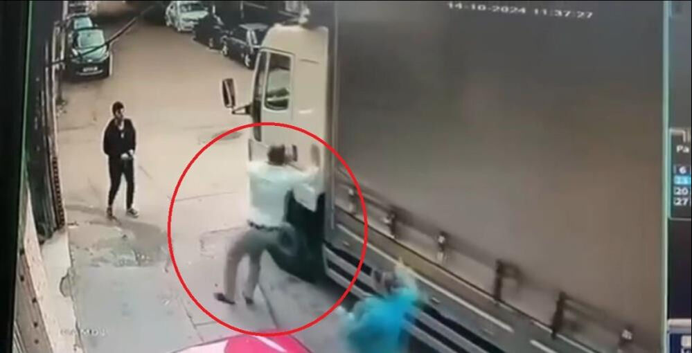 Bursa'da el freni çekilmeyen tır hareket etti! Olay fark eden bir kişi faciayı son anda önledi - 2. Resim