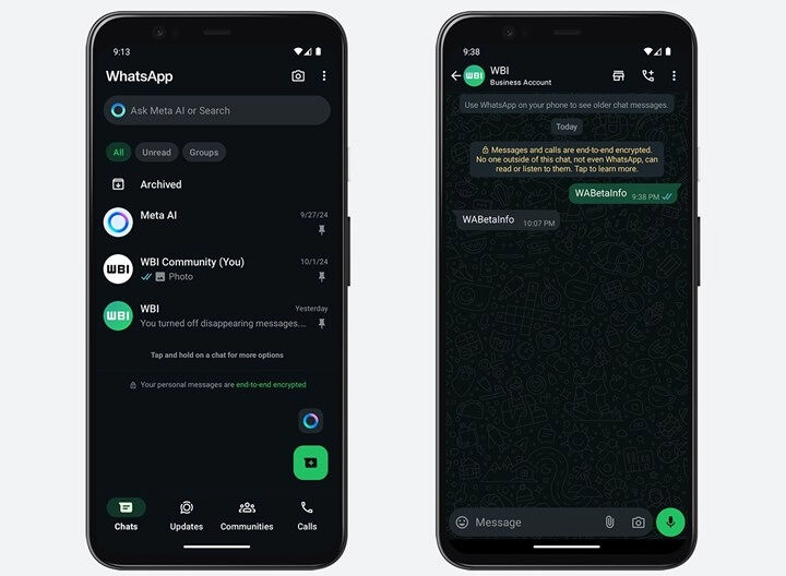 WhatsApp'ın arayüzü değişiyor! Testler başladı - 1. Resim