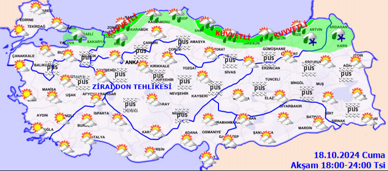 Meteoroloji'den son tahminler! Sağanak, fırtına, don, sis ve pus uyarısı yapıldı - 1. Resim