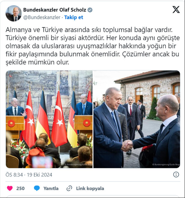 Almanya Başbakanı Scholz'dan Türkçe mesaj - 1. Resim