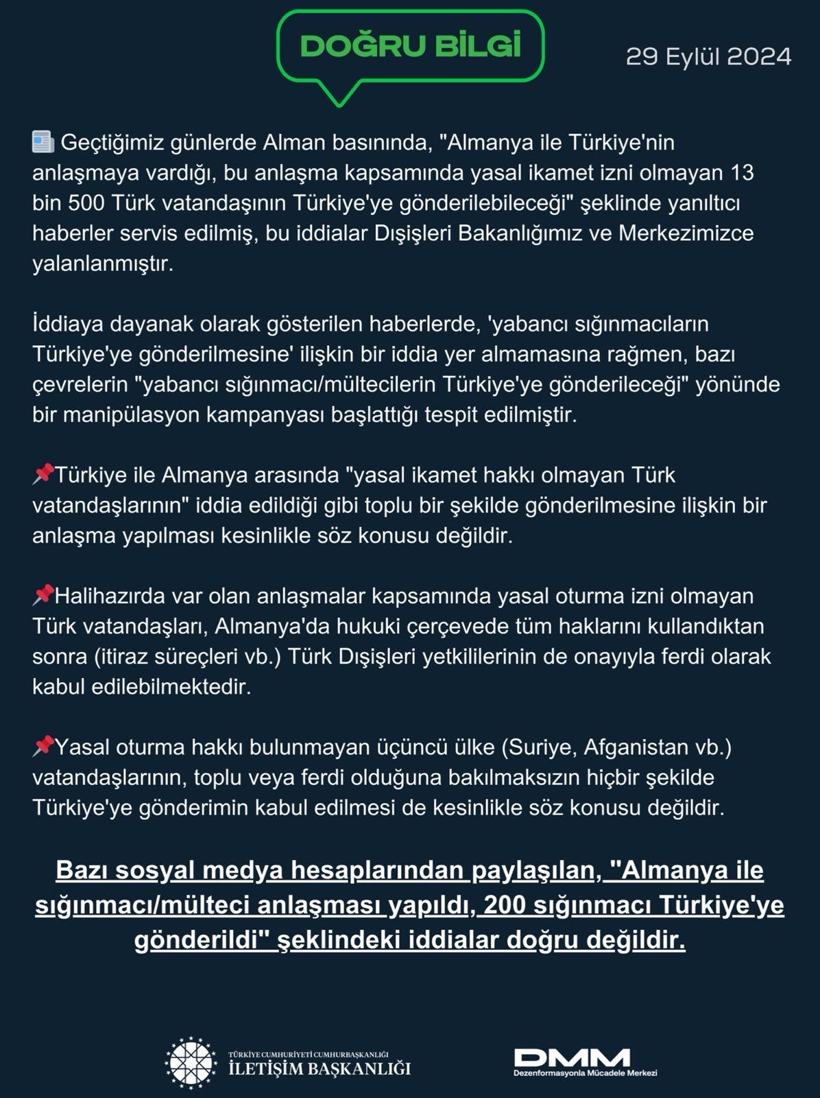 Almanya Türkiye'ye sığınmacı mı gönderiyor? Fahrettin Altun, CHP lideri Özel'i yalanladı - 2. Resim