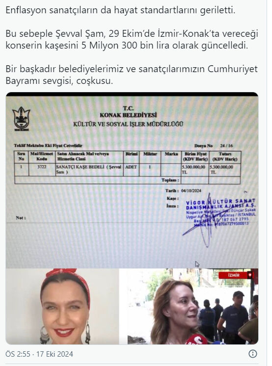 CHP'li belediyenin Şevval Sam'a konser için vereceği ücret tepki çekmişti! İlginç bir açıklama geldi - 2. Resim