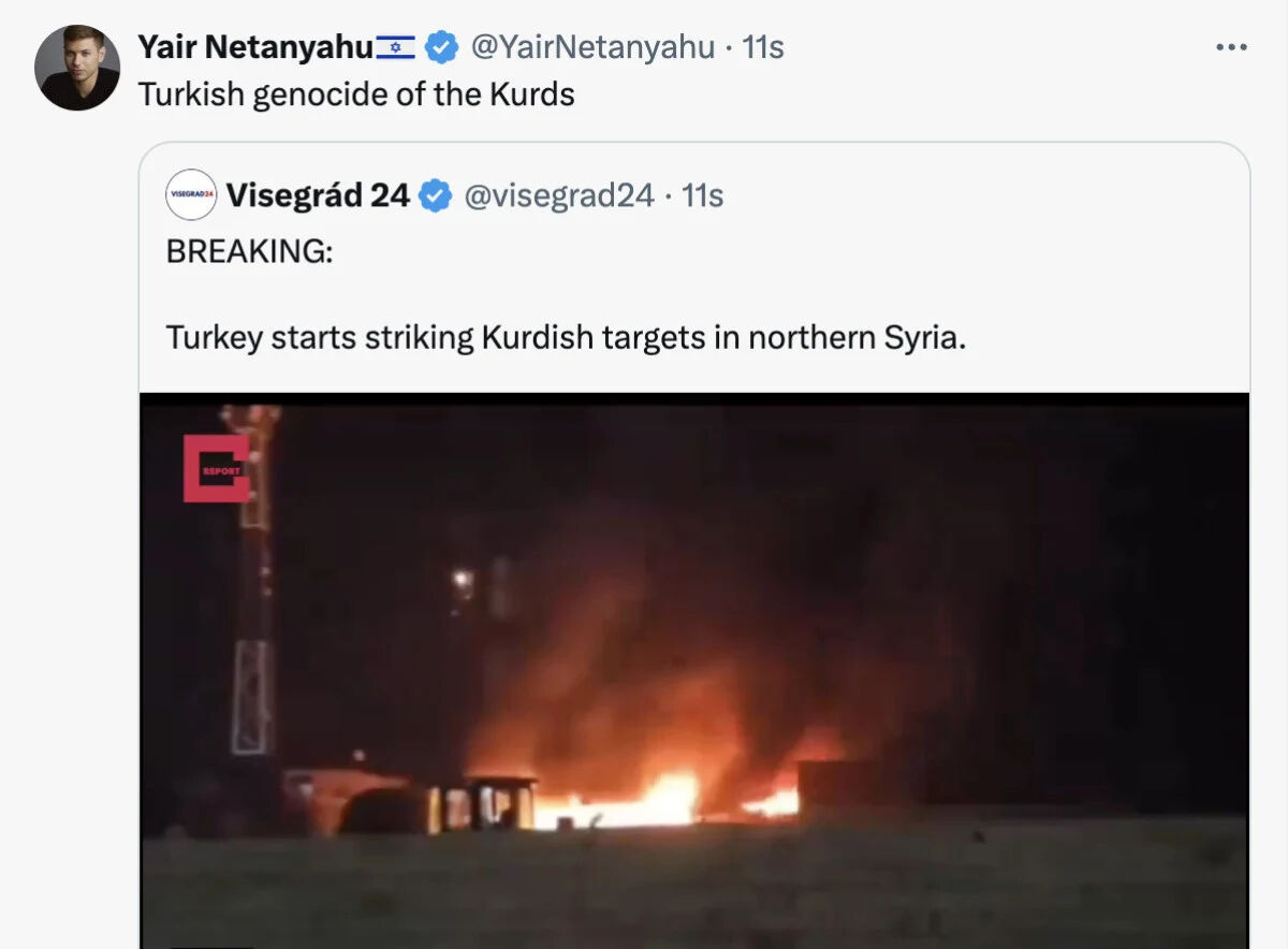 Netanyahu'nun oğlu kim olduğunu unuttu, Türkiye'yi soykırımla suçladı - 1. Resim