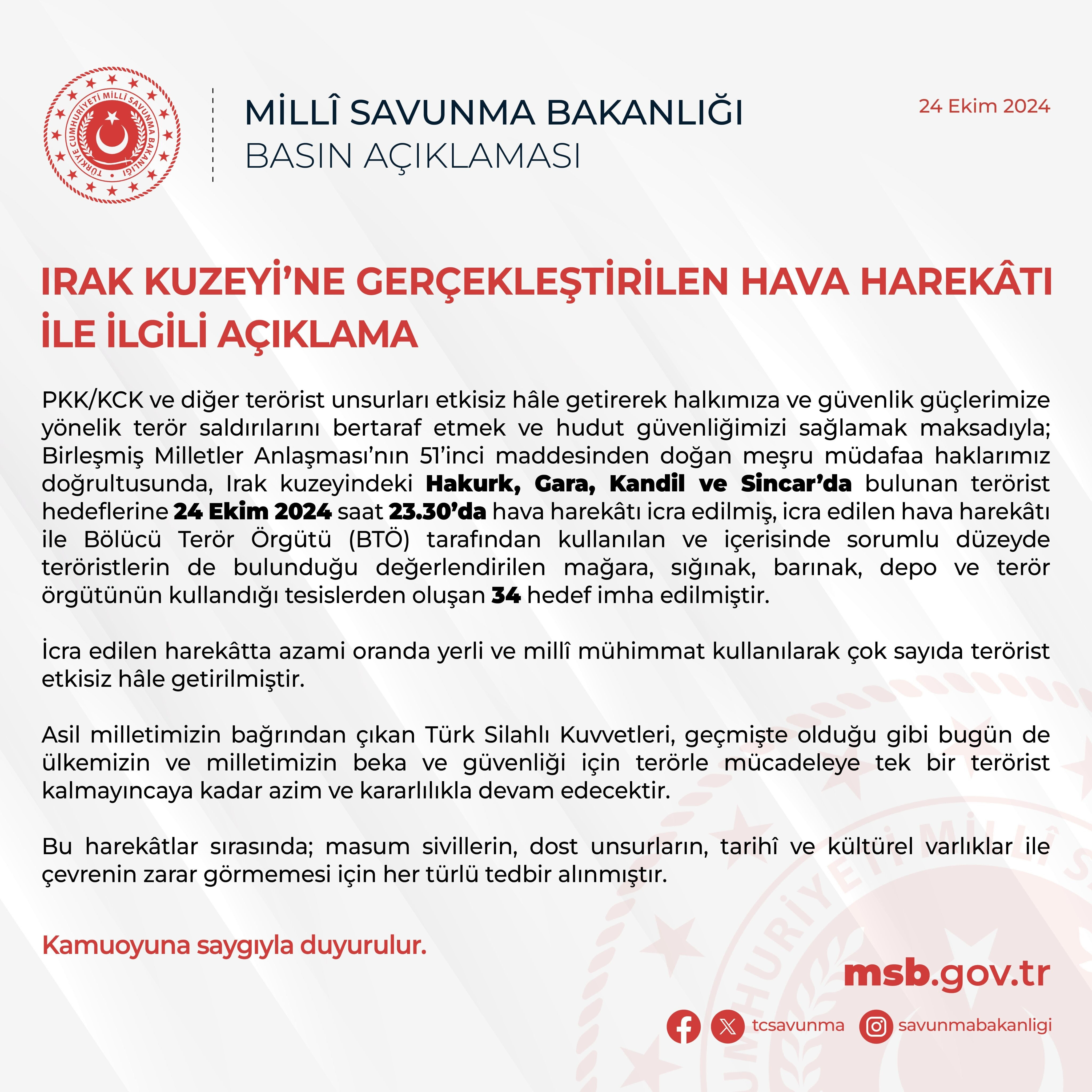 Irak'ın kuzeyine hava harekatı! PKK'ya ağır darbe, TUSAŞ'ın intikamı alınıyor Irak'ın kuzeyine hava harekatı! PKK'ya ağır darbe, TUSAŞ'ın intikamı alındı - 2. Resim