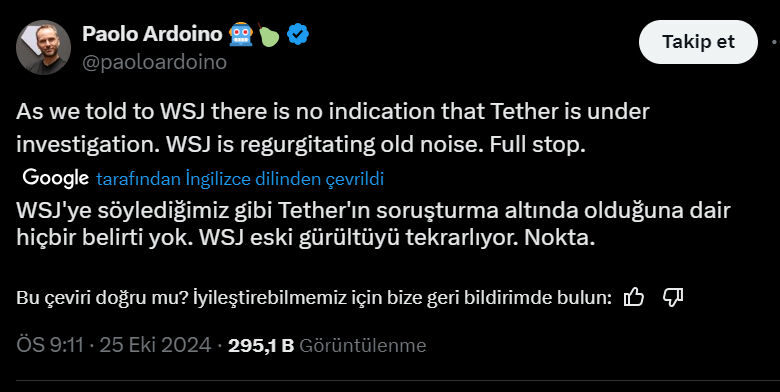 Tether soruşturması sonrası kripto paralar hızla düşüşe geçti - 5. Resim