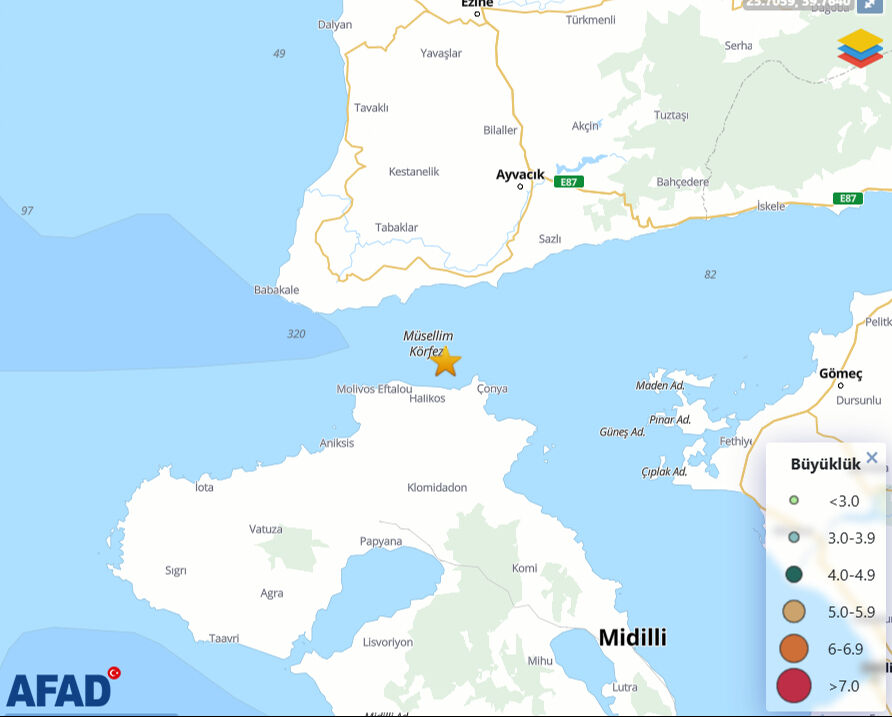Çanakkale'de 4,3 büyüklüğünde deprem! AFAD son dakika verileri açıkladı Çanakkale'de 4,3 büyüklüğünde deprem! AFAD son dakika verileri açıkladı - 1. Resim