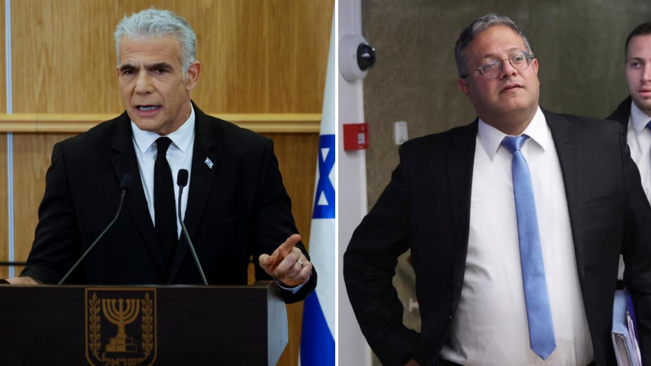 Soykırım parlamentosunda çatlak! İsrailli bakanlar Lapid ile Ben-Gvir arasında tartışma - 1. Resim