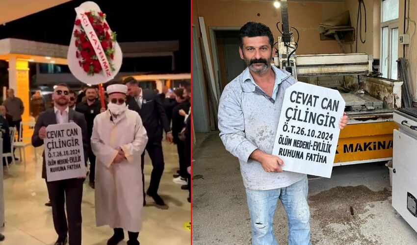 Yok böyle düğün! Damat için salona mezar taşı getirip helallik aldılar Yok böyle düğün! Damat için salona mezar taşı getirip helallik aldılar - 1. Resim