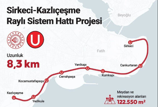 İstanbul'un Yeni Nesil Ulaşım Ağı: Sirkeci-Kazlıçeşme Raylı Sistem Hattı İstanbul'un Yeni Nesil Ulaşım Ağı: Sirkeci-Kazlıçeşme Raylı Sistem Hattı - 2. Resim