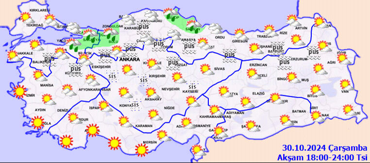 Meteoroloji'den yeni tahminler! Sağanak yağış uyarısı yapıldı, sis ve pus geliyor - 2. Resim