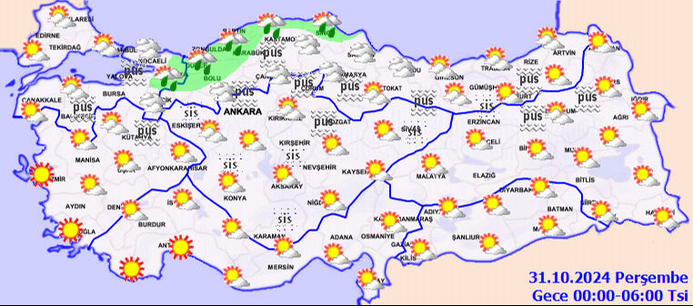 Meteoroloji'den yeni tahminler! Sağanak yağış uyarısı yapıldı, sis ve pus geliyor - 4. Resim