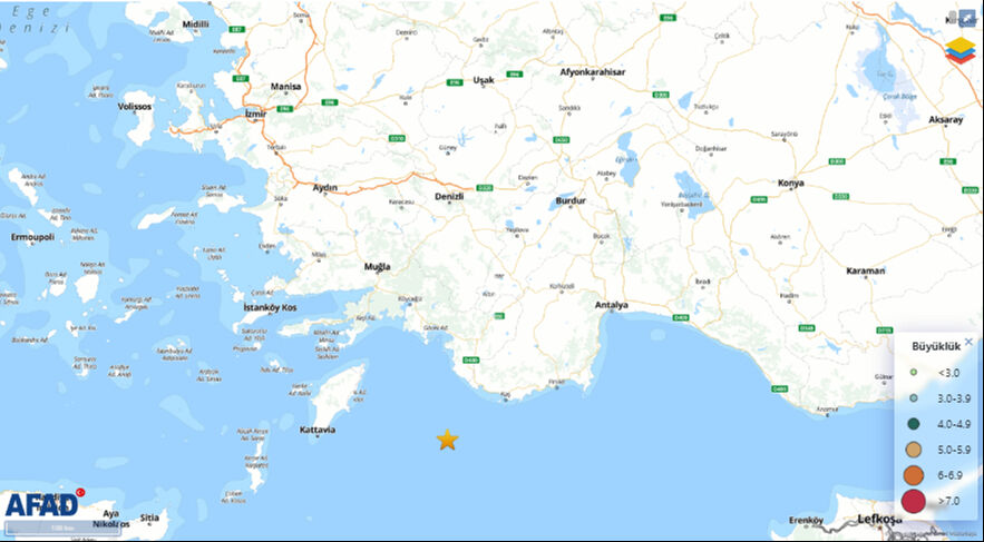 Antalya açıklarında korkutan deprem! AFAD ve Kandilli son dakika verileri açıkladı - 1. Resim