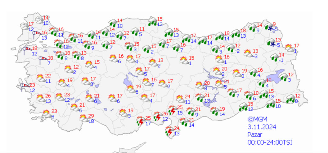 Sıcaklıklar 9 derece birden düşecek! Meteoroloji kar ve fırtına için saat ve tarih verdi - 1. Resim
