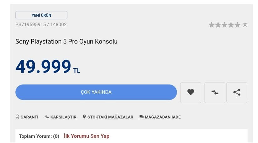 PlayStation 5 Pro Türkiye’de 50 bin TL’den satışa çıkıyor! İşte yeni konsolun tüm özellikleri... PlayStation 5 Pro Türkiye’de 50 Bin TL’den satışa çıkıyor! İşte yeni konsolun tüm özellikleri... - 1. Resim