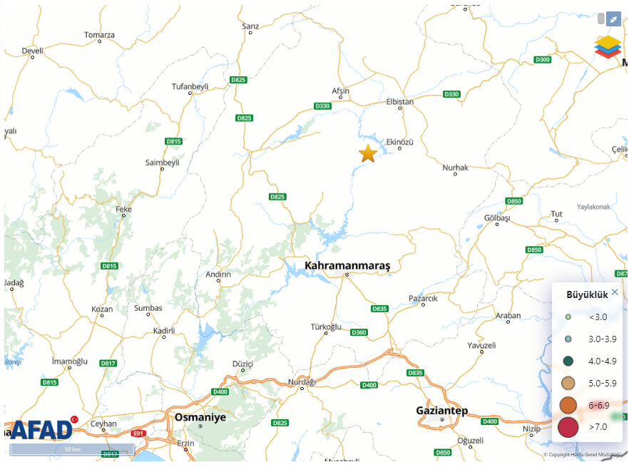 Kahramanmaraş korkutan deprem! AFAD ve Kandilli son dakika açıkladı Kahramanmaraş'ta korkutan deprem! AFAD ve Kandilli son dakika açıkladı - 1. Resim