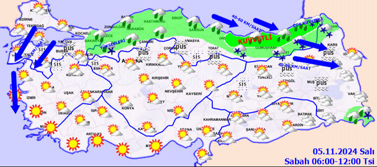 Meteoroloji'den 4 kente sarı kodlu uyarı: Saat verildi, kuvvetli geliyor - 1. Resim